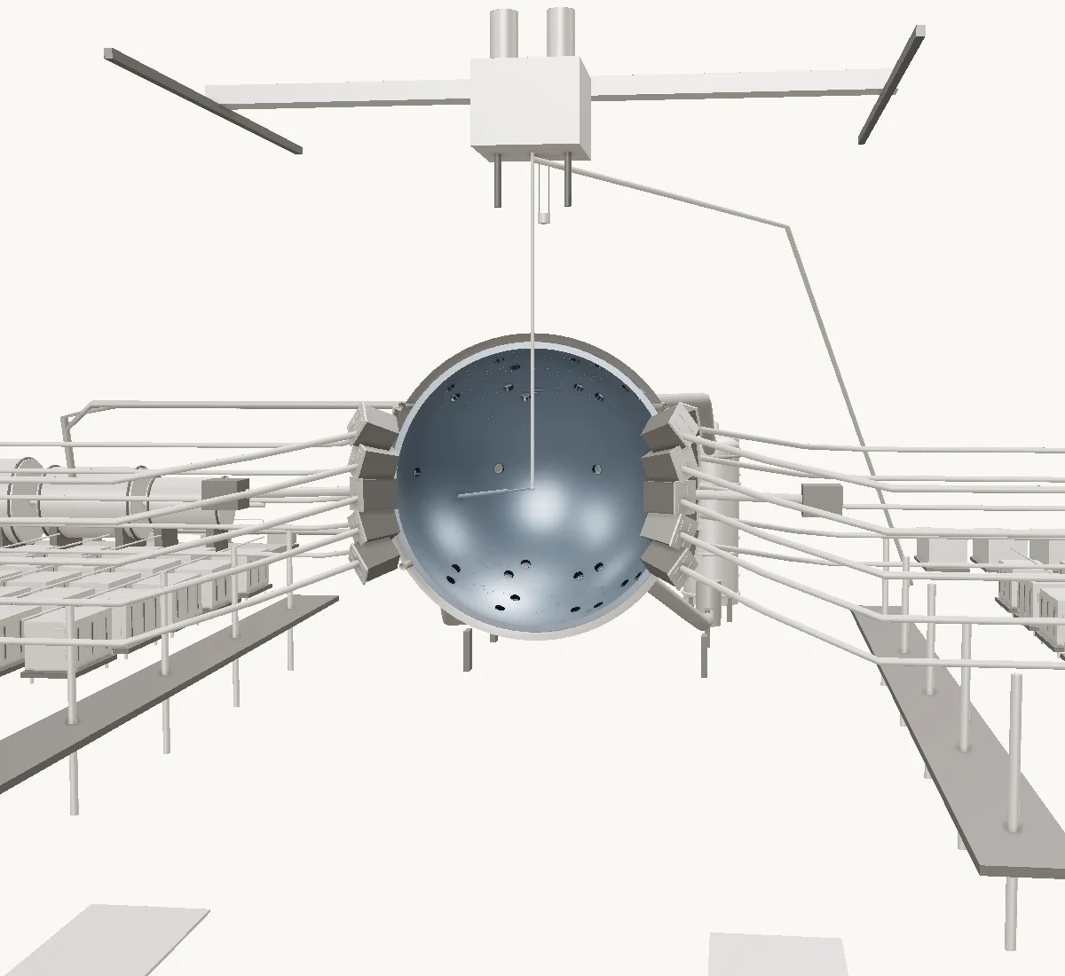 Laser hall: illustrative Fusion Atlas plant geometry